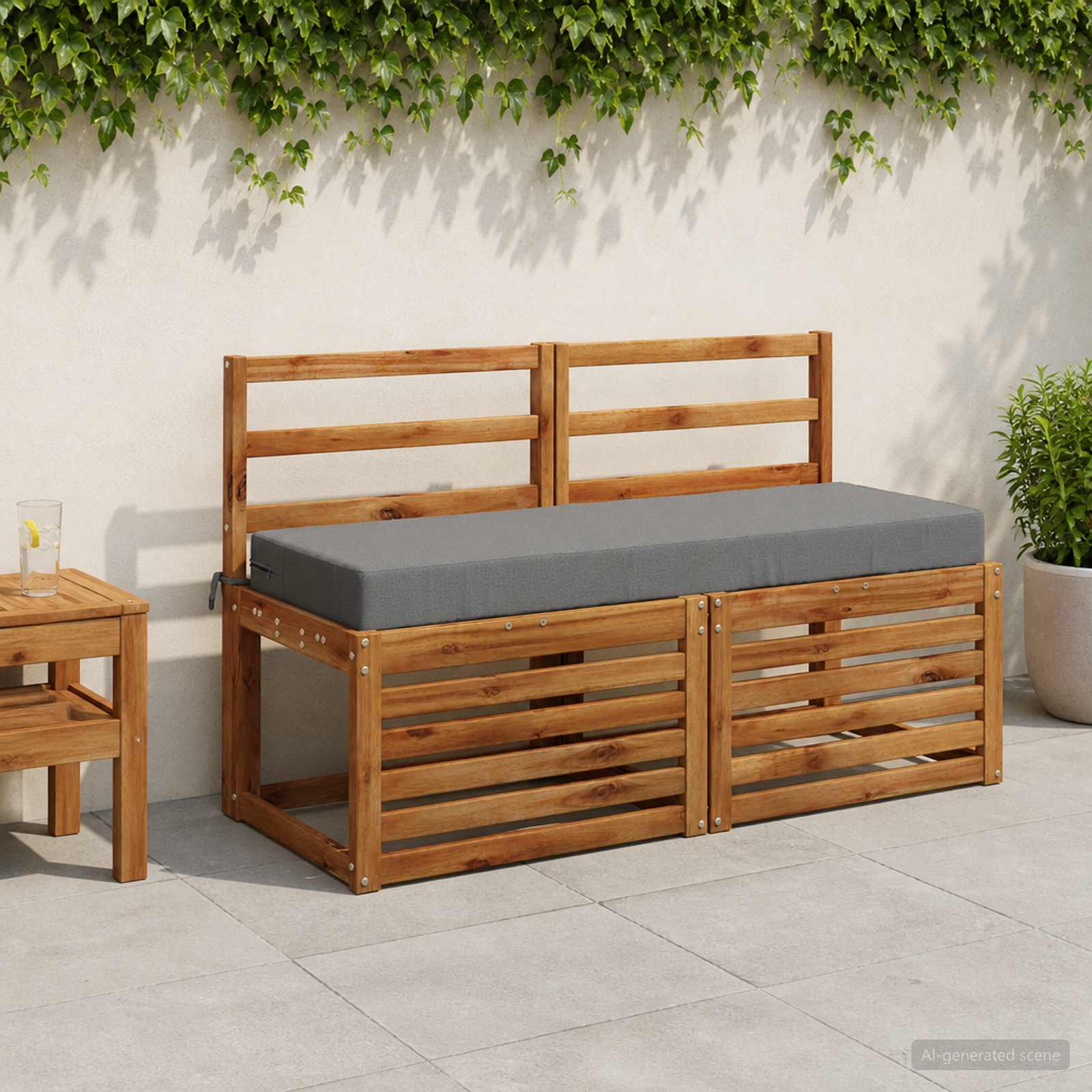 Sėdynės pagalvėlė SOEST 100% poliesteris Pilka 120 x 40 x 10 cm