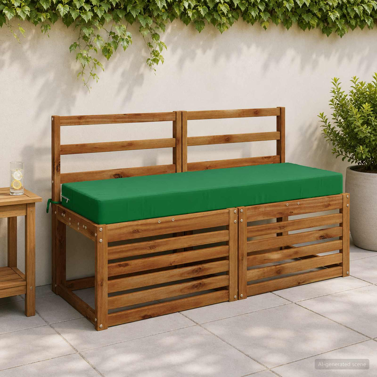 Sėdynės pagalvėlė SOEST 100% poliesteris Žalia 120 x 40 x 10 cm