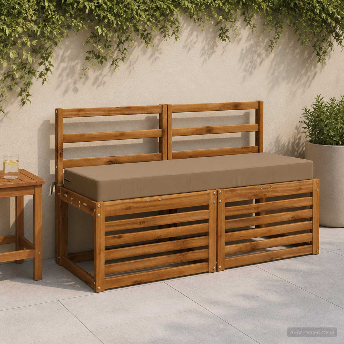 Sėdynės pagalvėlė SOEST 100% poliesteris Taupe 120 x 40 x 10 cm