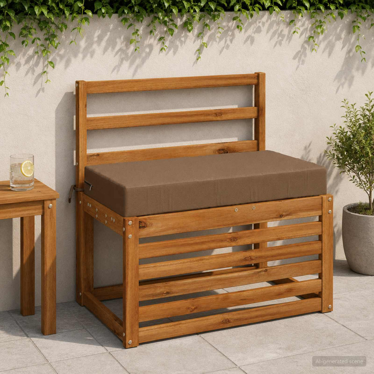 Sėdynės pagalvėlė SOEST 100% poliesteris Taupe 70 x 40 x 10 cm