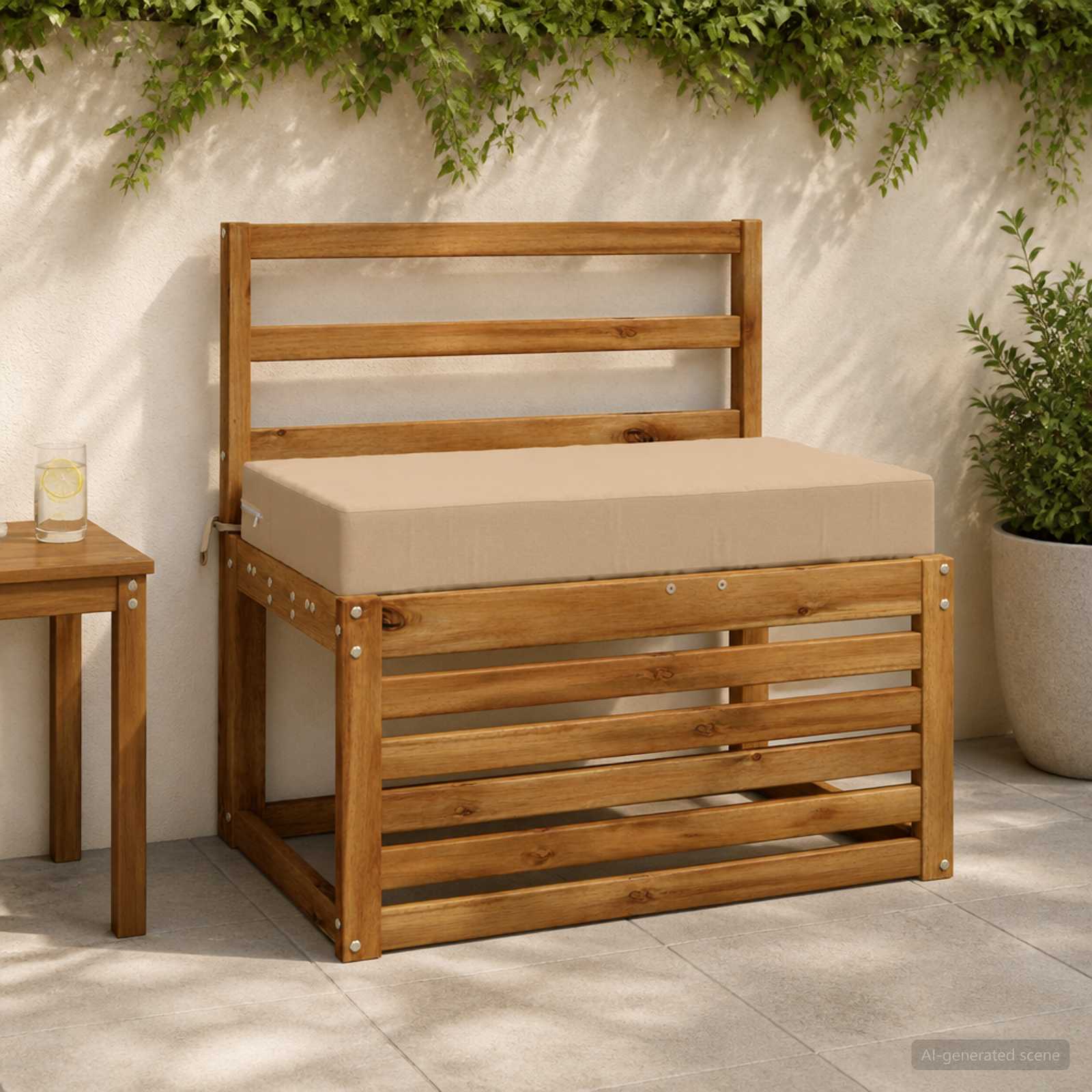 Sėdynės pagalvėlė SOEST 100% poliesteris Smėlio 70 x 40 x 10 cm