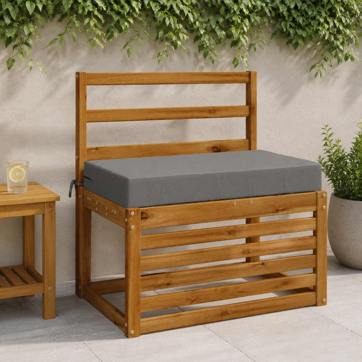 Sėdynės pagalvėlė SOEST 100% poliesteris Pilka 70 x 40 x 10 cm