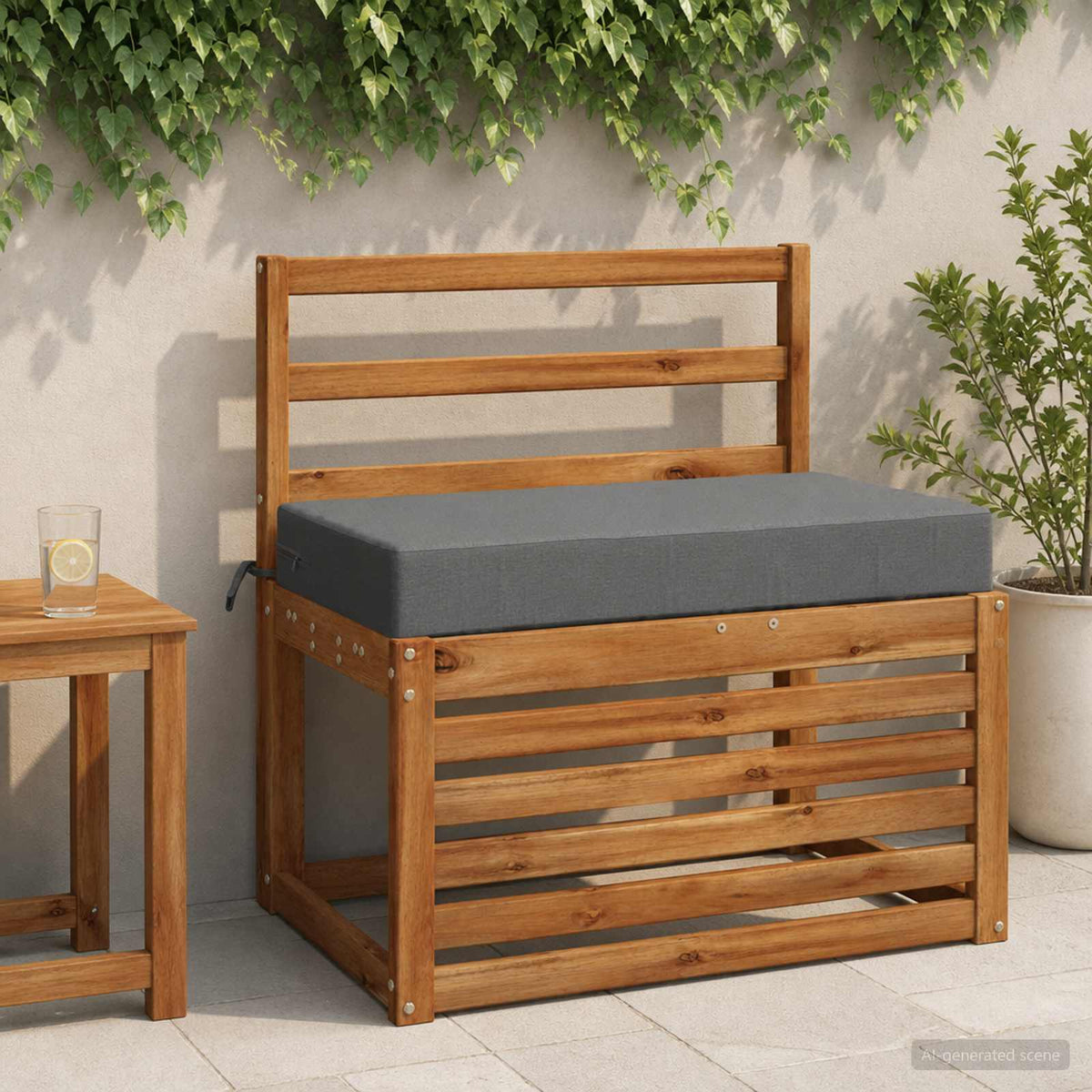 Sėdynės pagalvėlė SOEST 100% poliesteris Pilka 70 x 40 x 10 cm
