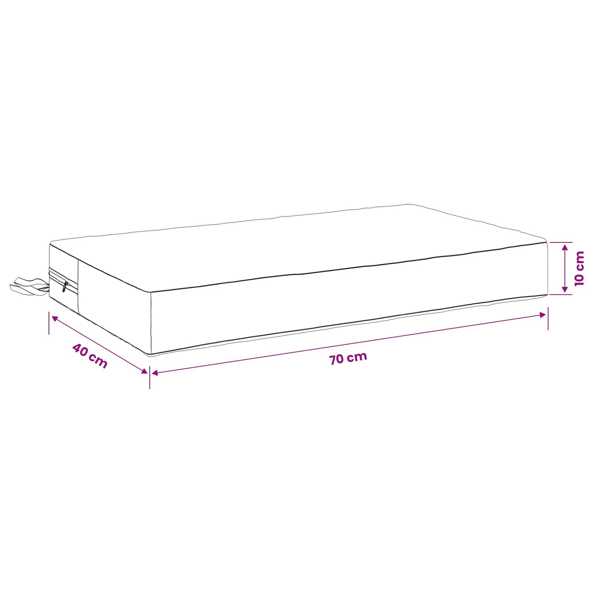 Sėdynės pagalvėlė SOEST 100% poliesteris Antracito