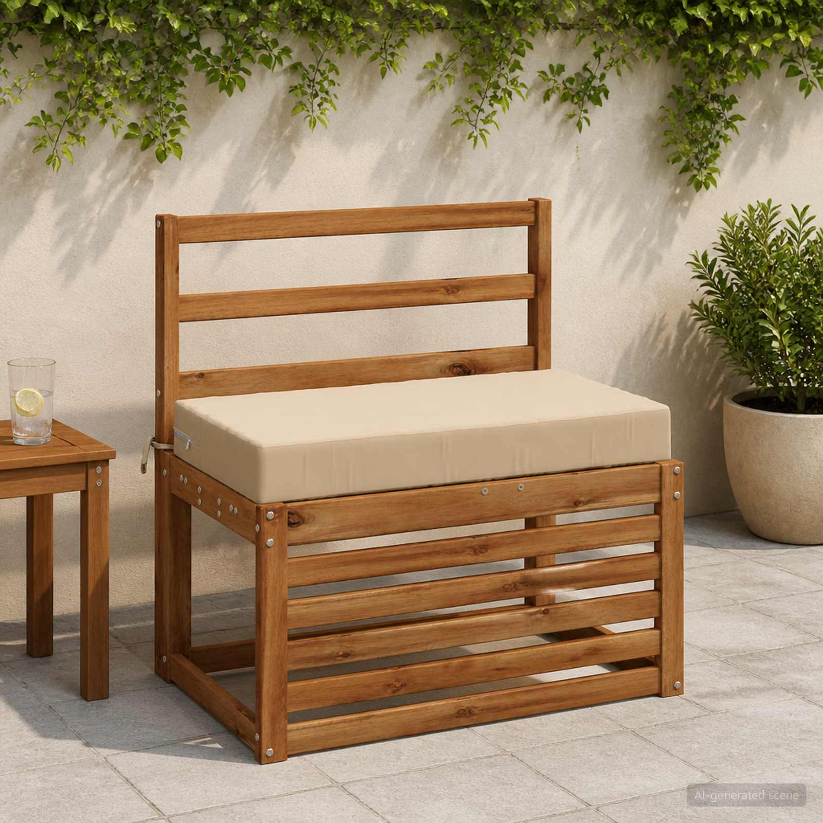 Sėdynės pagalvėlė SOEST 100% poliesteris Smėlio 70 x 40 x 10 cm