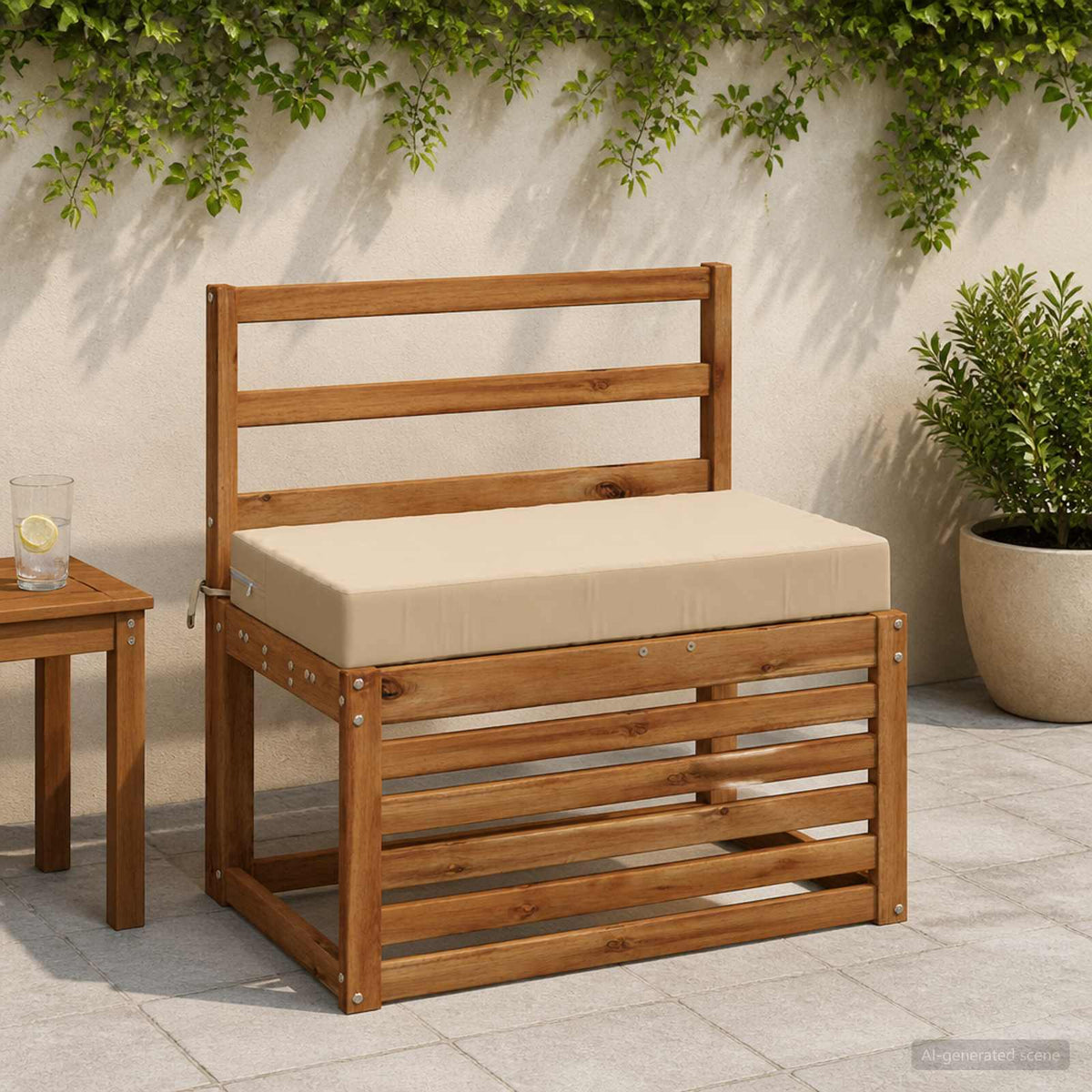 Sėdynės pagalvėlė SOEST 100% poliesteris Smėlio 70 x 40 x 10 cm