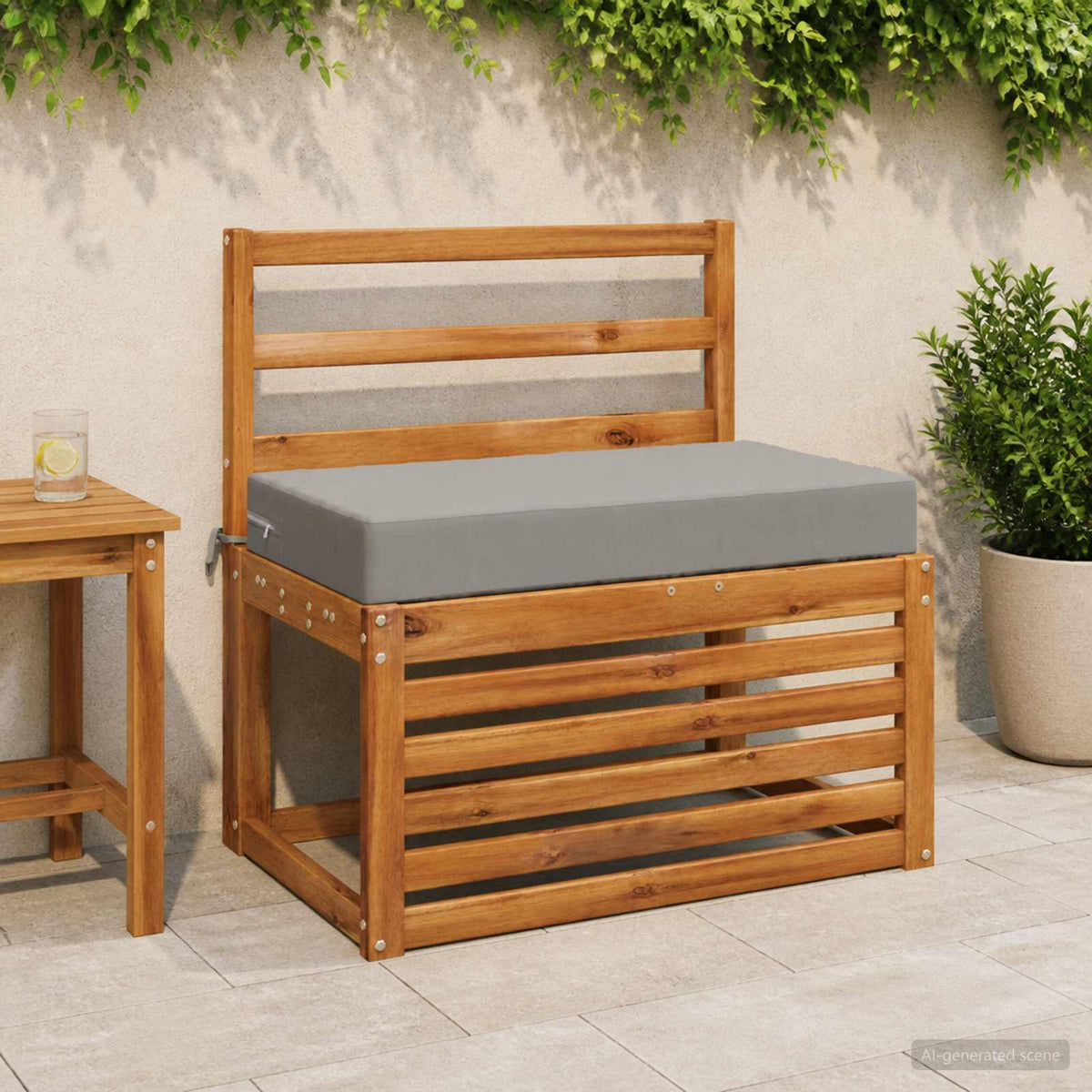 Sėdynės pagalvėlė SOEST 100% poliesteris Pilka 70 x 40 x 10 cm