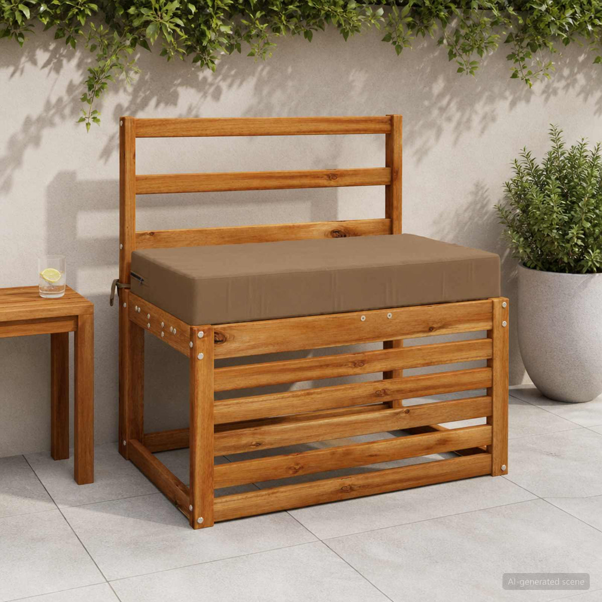Sėdynės pagalvėlė SOEST 100% poliesteris Taupe 70 x 40 x 10 cm
