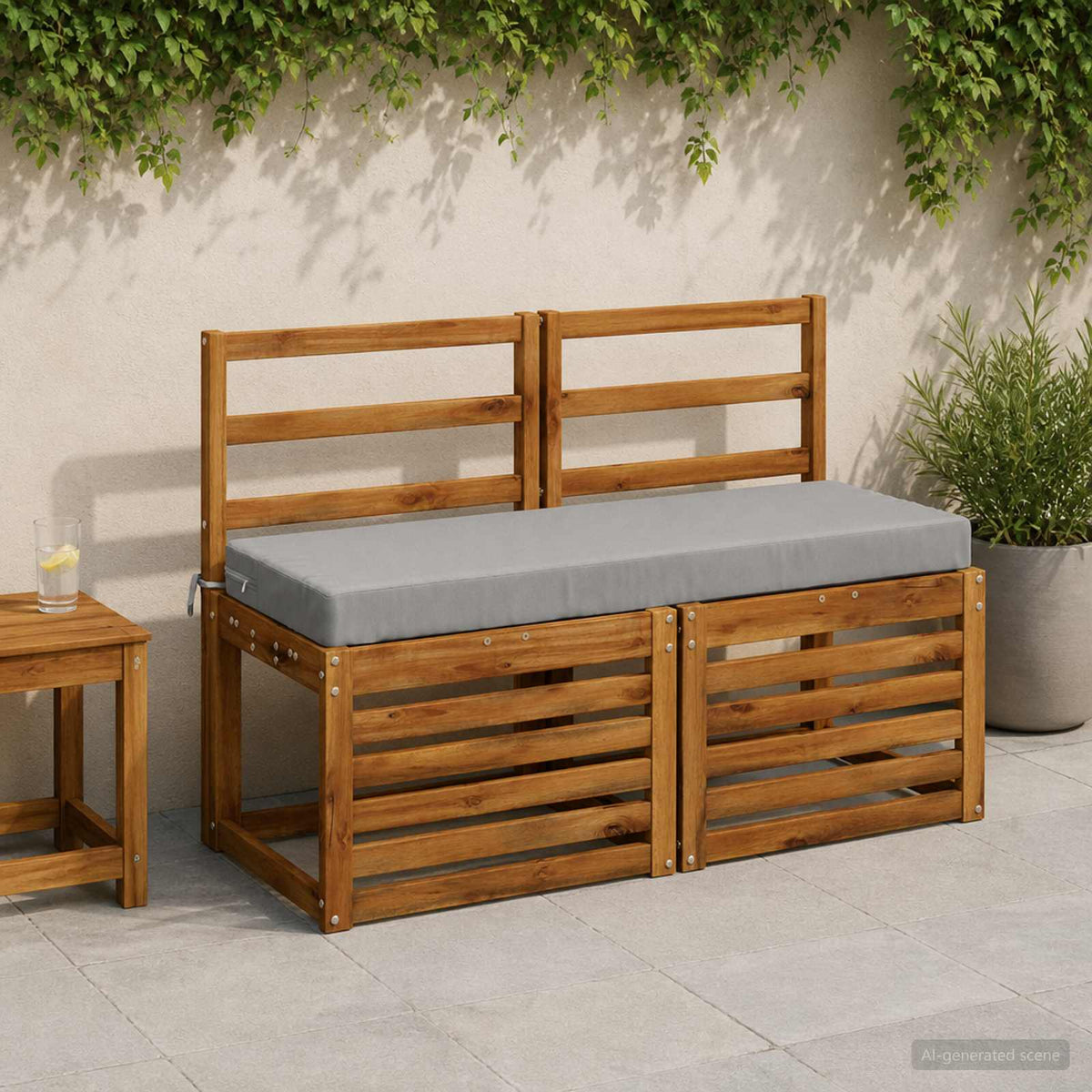 Suoliuko pagalvė SOEST 100% poliesteris Pilka 110 x 40 x 8 cm