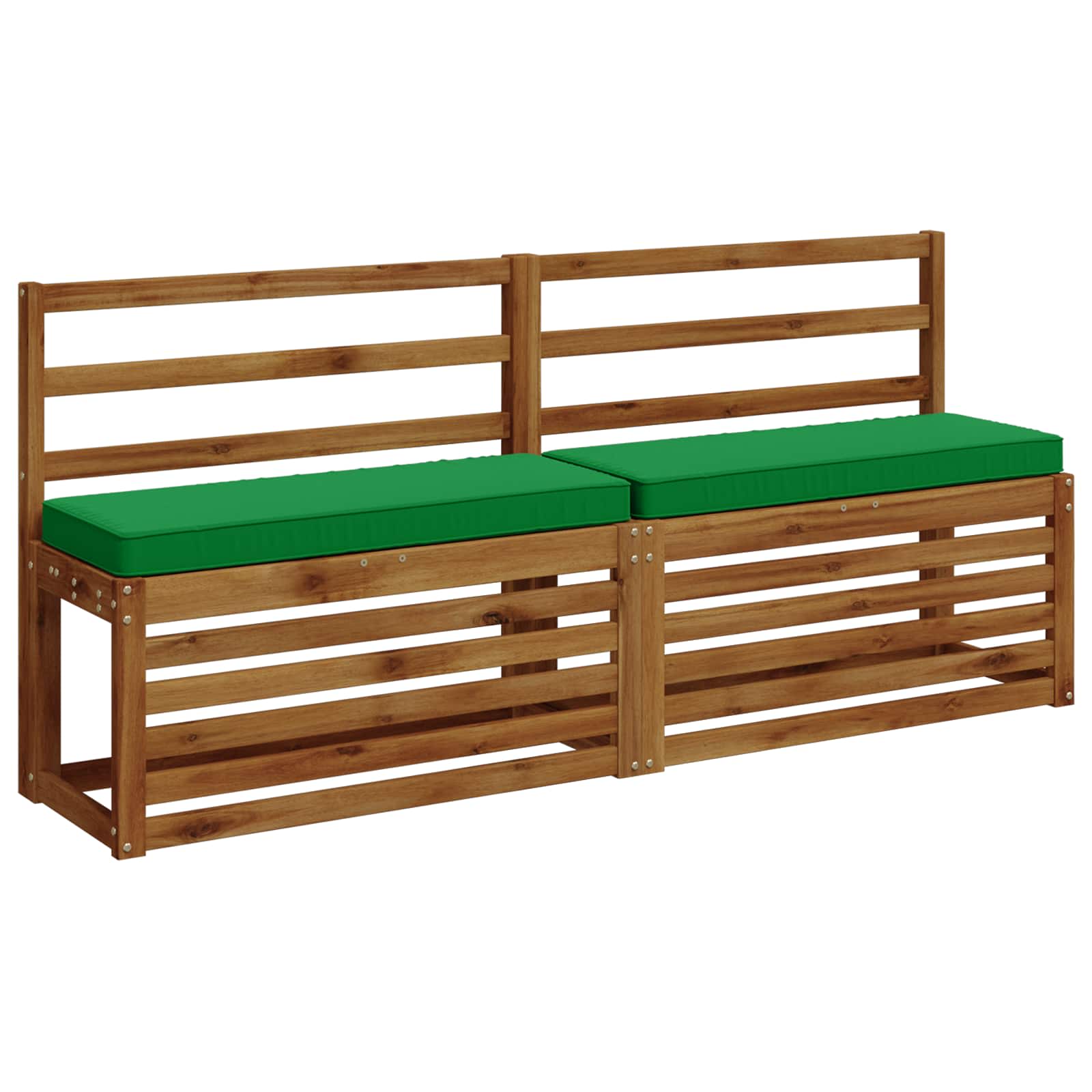 2 dalių suoliuko pagalvės VUGHT 2 pcs 100% poliesteris Žalia