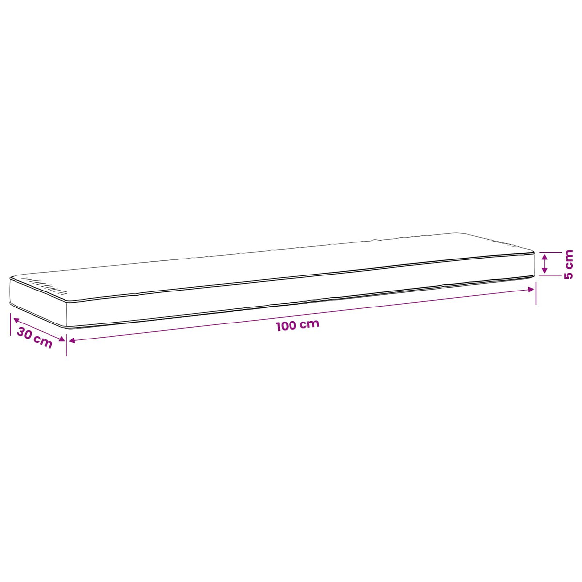 2 dalių suoliuko pagalvės VUGHT 2 pcs 100% poliesteris Kreminė