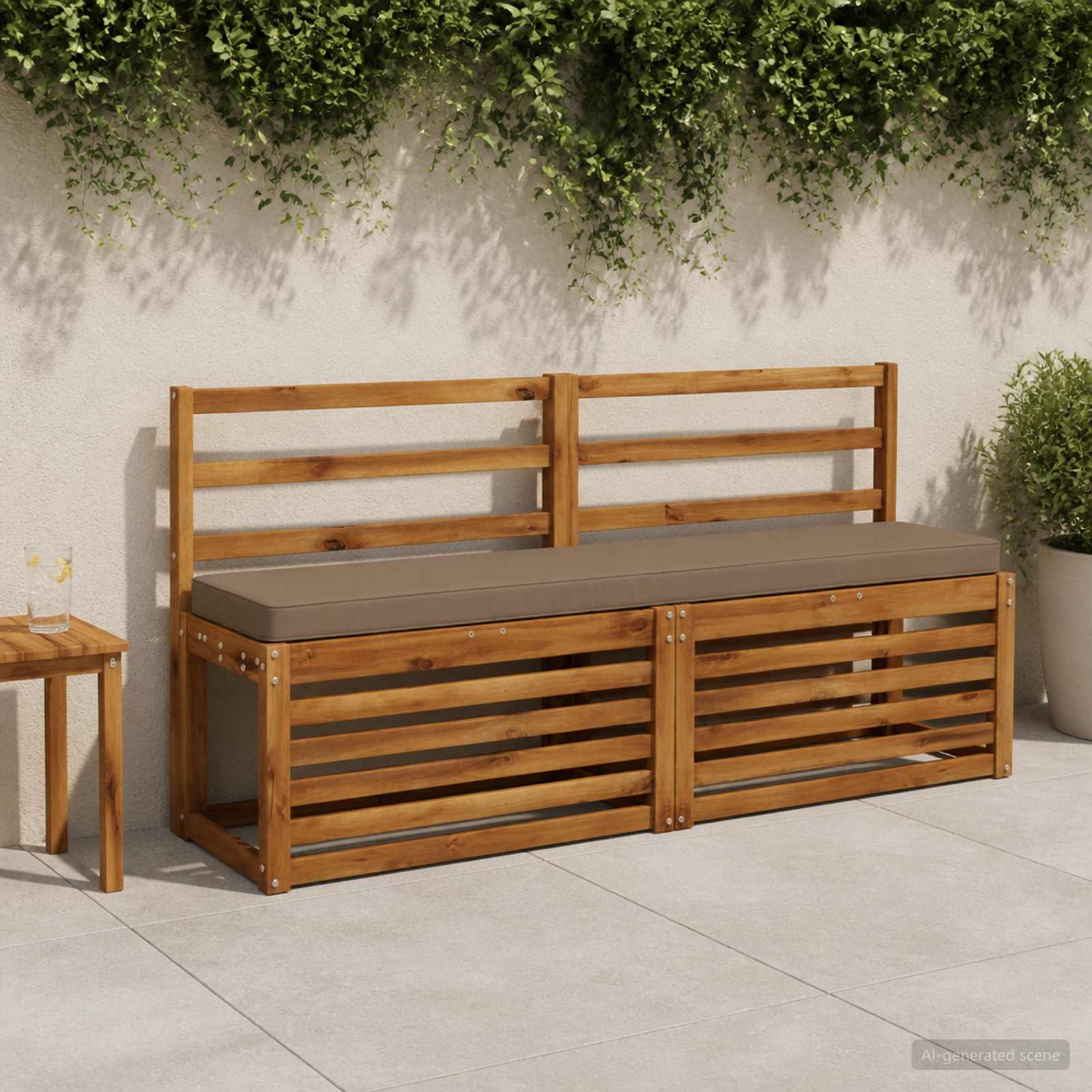2 dalių suoliuko pagalvės VUGHT 2 pcs 100% poliesteris Taupe