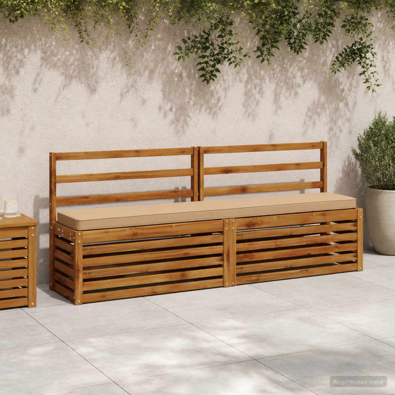 2 dalių suoliuko pagalvės VUGHT 2 pcs 100% poliesteris Smėlio