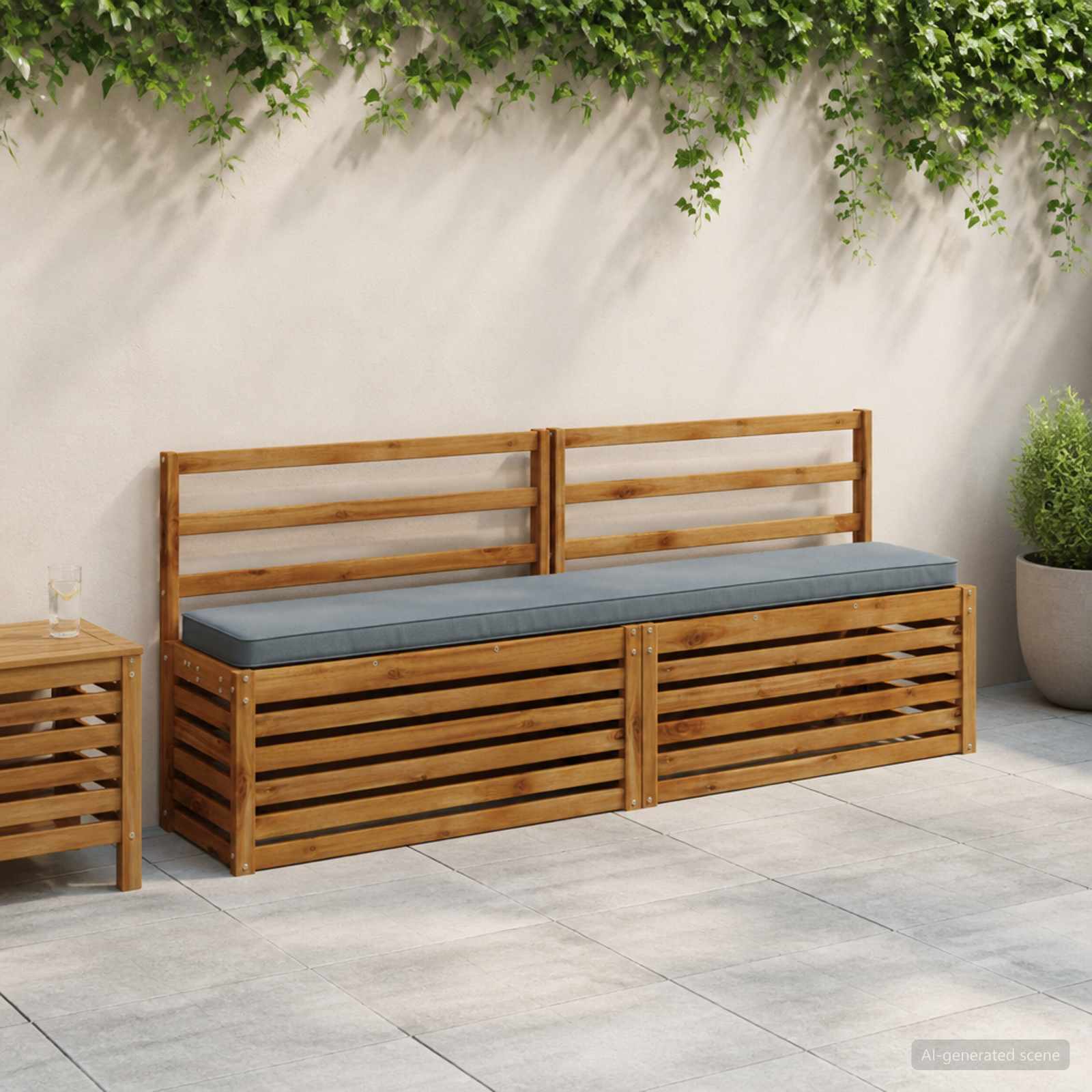 2 dalių suoliuko pagalvės VUGHT 2 pcs 100% poliesteris Mėlyna