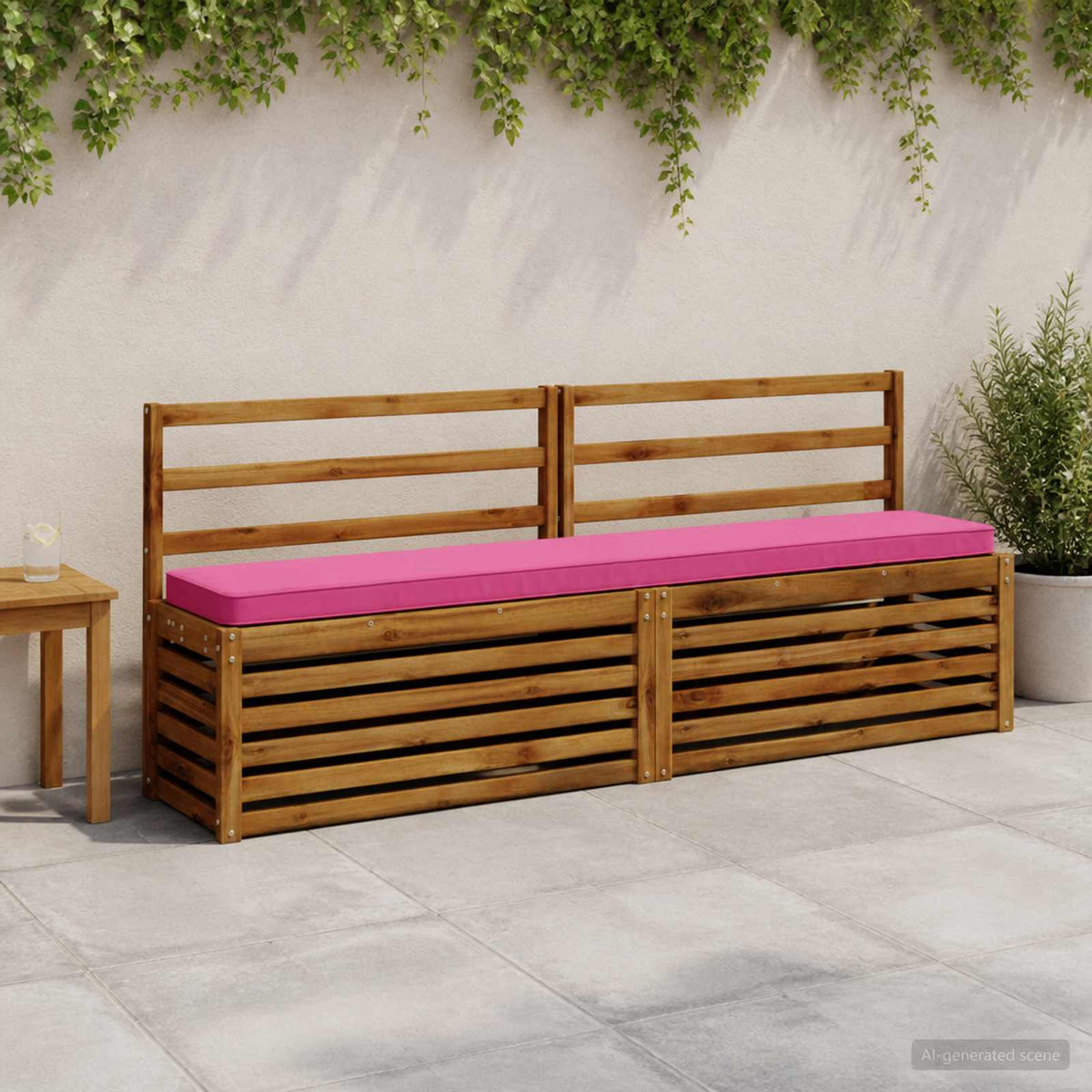 2 dalių suoliuko pagalvės VUGHT 2 pcs 100% poliesteris Rožinė