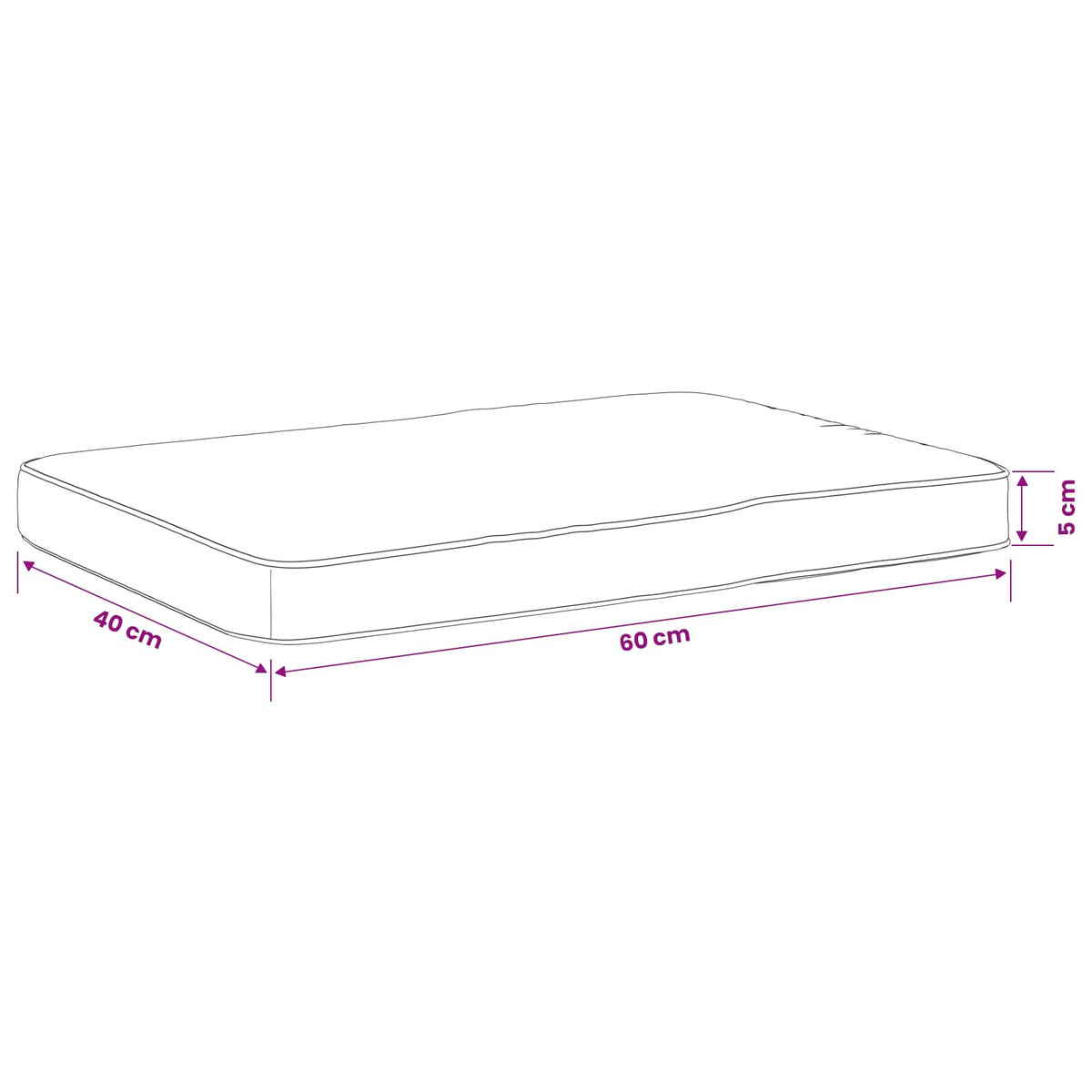 2 dalių suoliuko pagalvės VUGHT 2 pcs 100% poliesteris Balta
