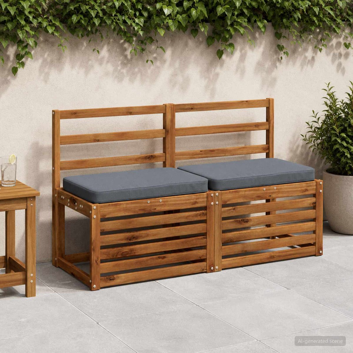 2 dalių suoliuko pagalvės VUGHT 2 pcs 100% poliesteris Mėlyna