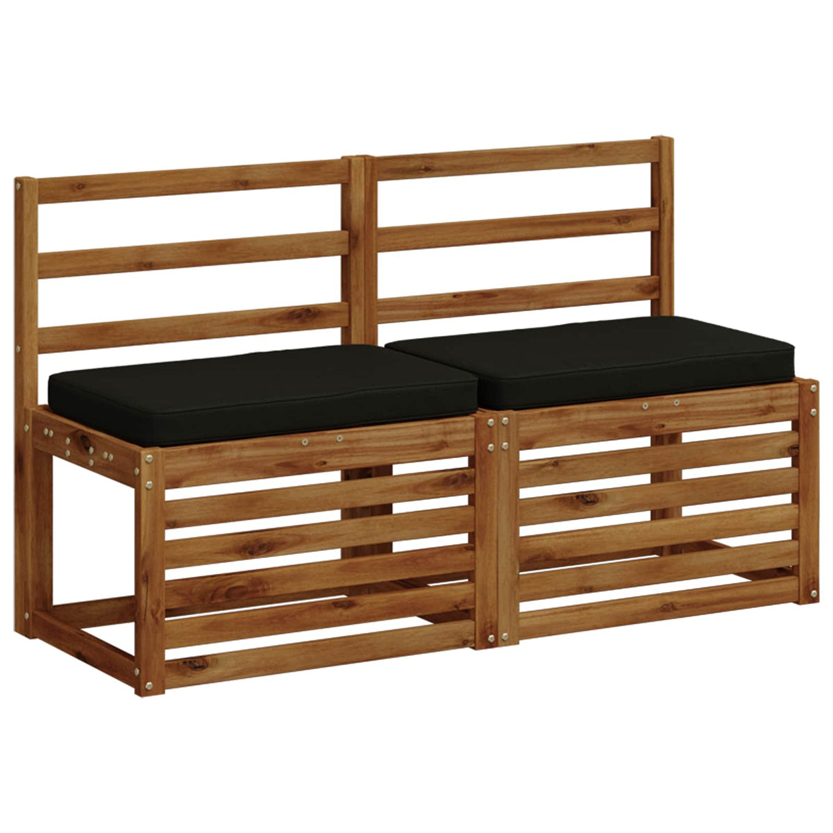 2 dalių suoliuko pagalvės VUGHT 2 pcs 100% poliesteris Juoda