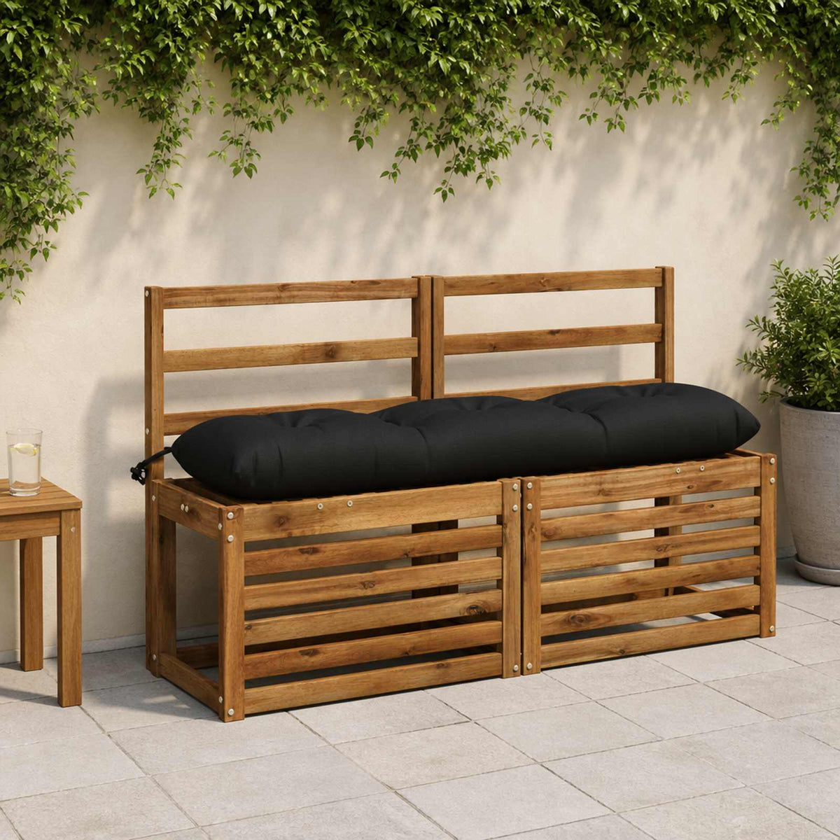 Suoliuko pagalvė VIANEN 100% poliesteris Juoda 130 x 30 x 12 cm