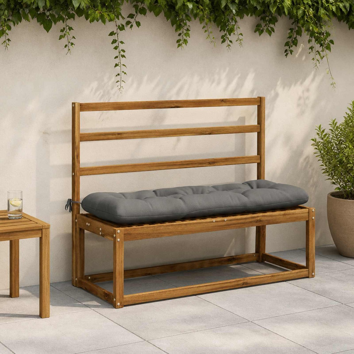 Suoliuko pagalvė VIANEN 100% poliesteris Pilka 100 x 40 x 12 cm