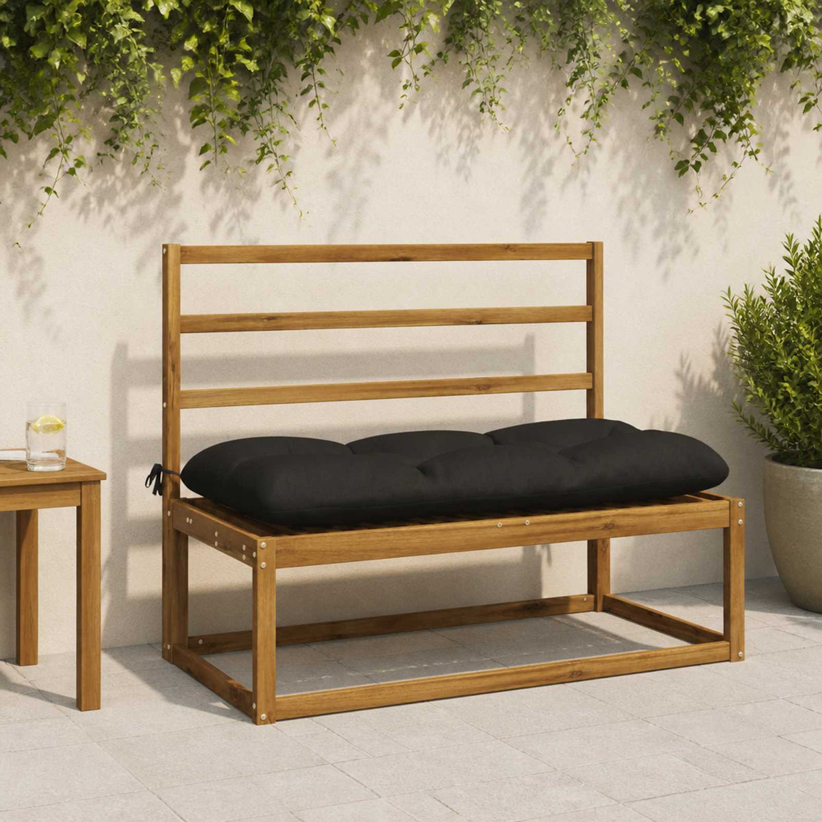 Suoliuko pagalvė VIANEN 100% poliesteris Juoda 130 x 50 x 12 cm