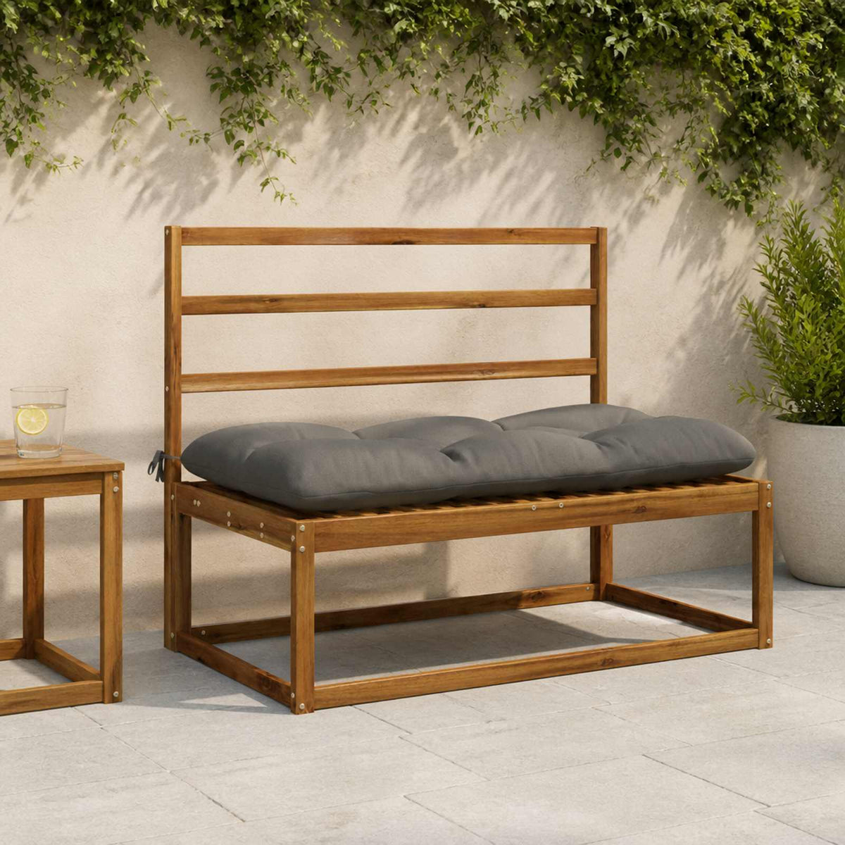 Suoliuko pagalvė VIANEN 100% poliesteris Pilka 130 x 60 x 12 cm
