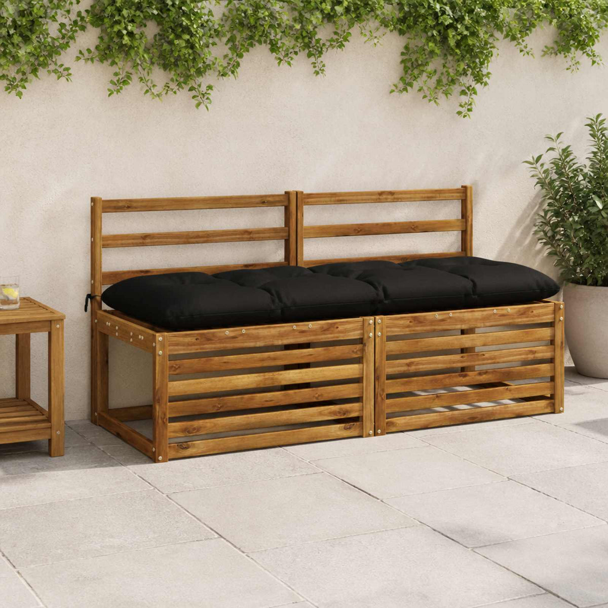 Suoliuko pagalvė VIANEN 100% poliesteris Juoda 150 x 50 x 12 cm