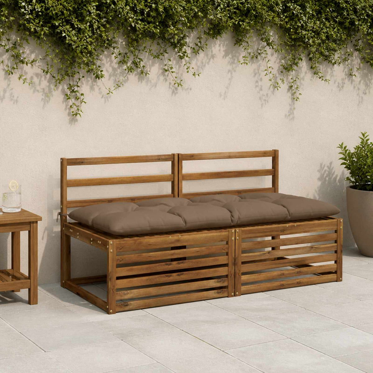 Suoliuko pagalvė VIANEN 100% poliesteris Taupe 140 x 60 x 12 cm