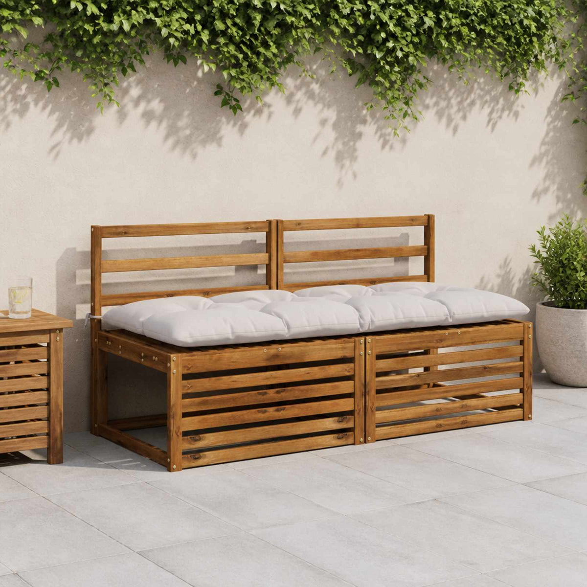 Suoliuko pagalvė VIANEN 100% poliesteris Balta 150 x 60 x 12 cm