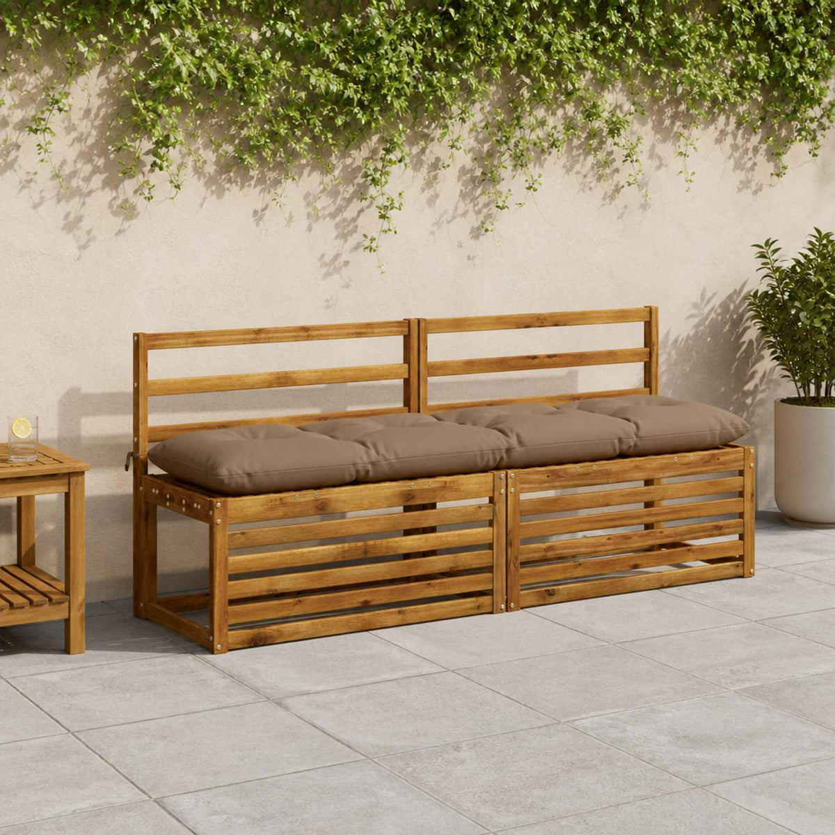 Suoliuko pagalvė VIANEN 100% poliesteris Taupe 170 x 40 x 12 cm