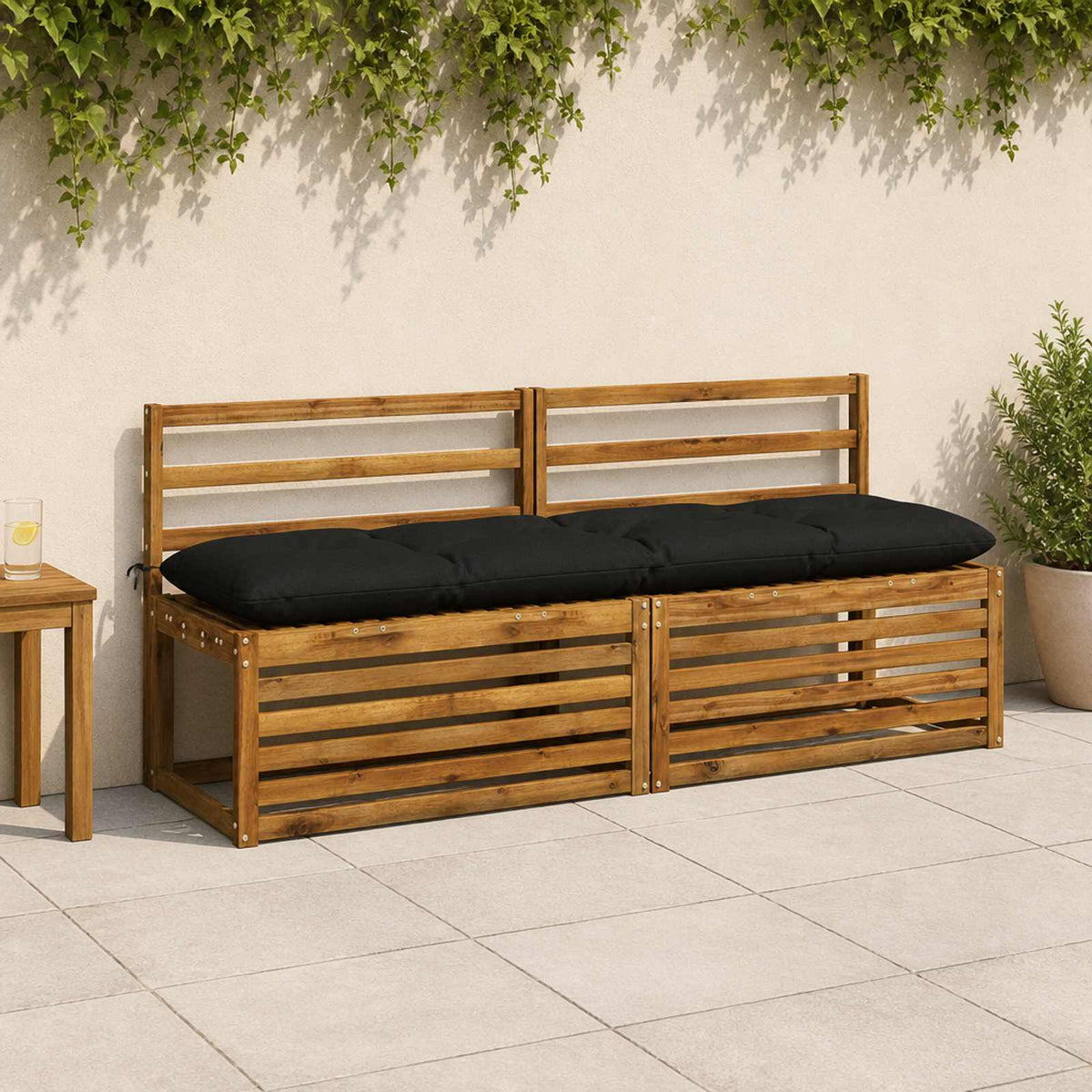Suoliuko pagalvė VIANEN 100% poliesteris Juoda 180 x 40 x 12 cm