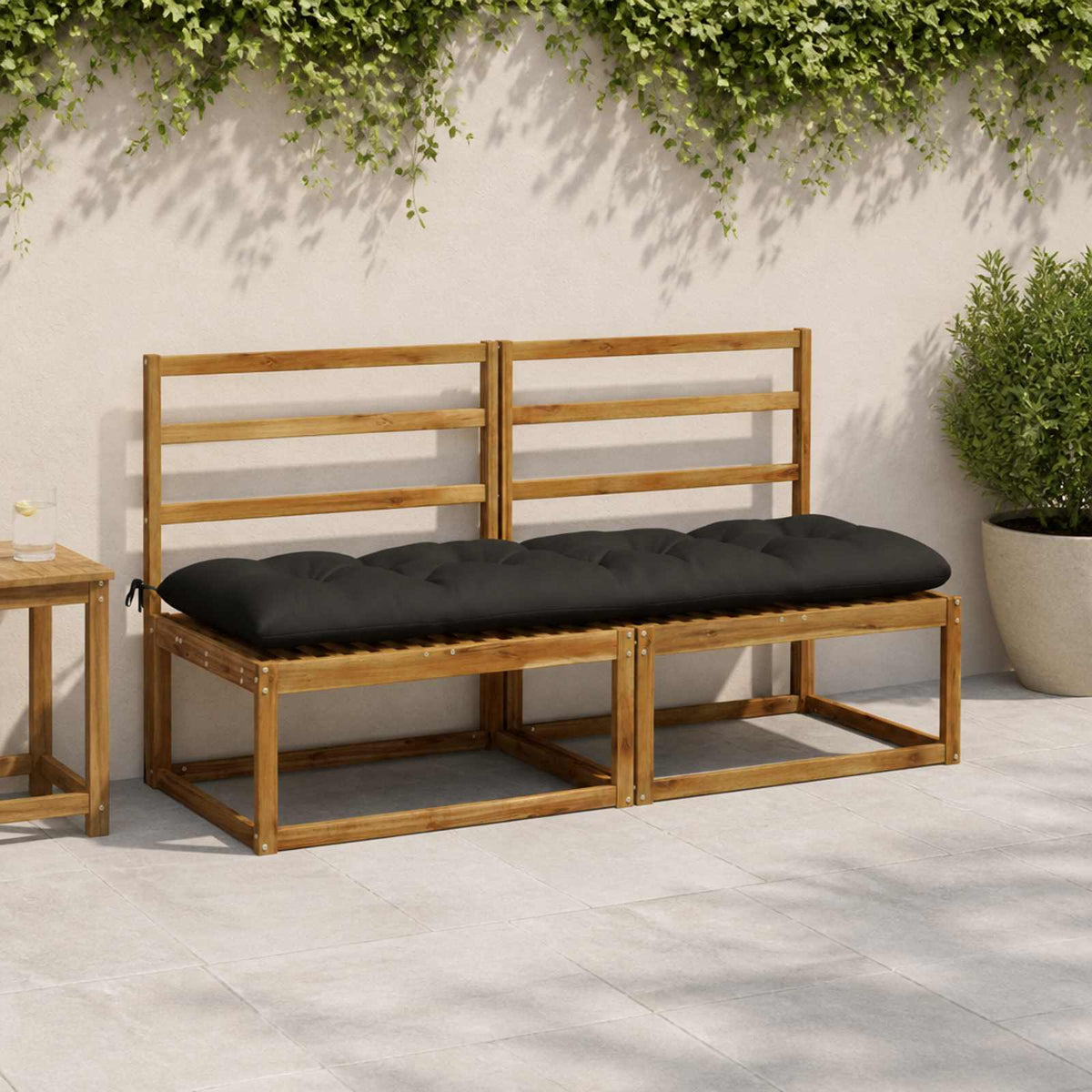Suoliuko pagalvė VIANEN 100% poliesteris Juoda 180 x 50 x 12 cm