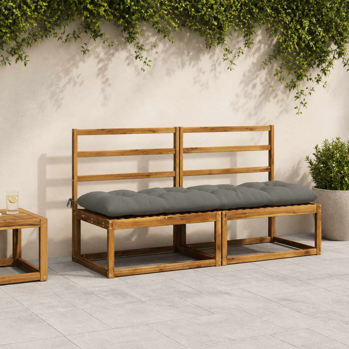 Suoliuko pagalvė VIANEN 100% poliesteris Pilka 170 x 50 x 12 cm