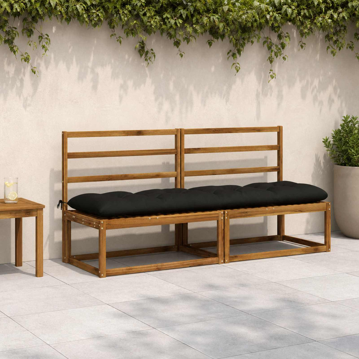 Suoliuko pagalvė VIANEN 100% poliesteris Juoda 200 x 50 x 12 cm