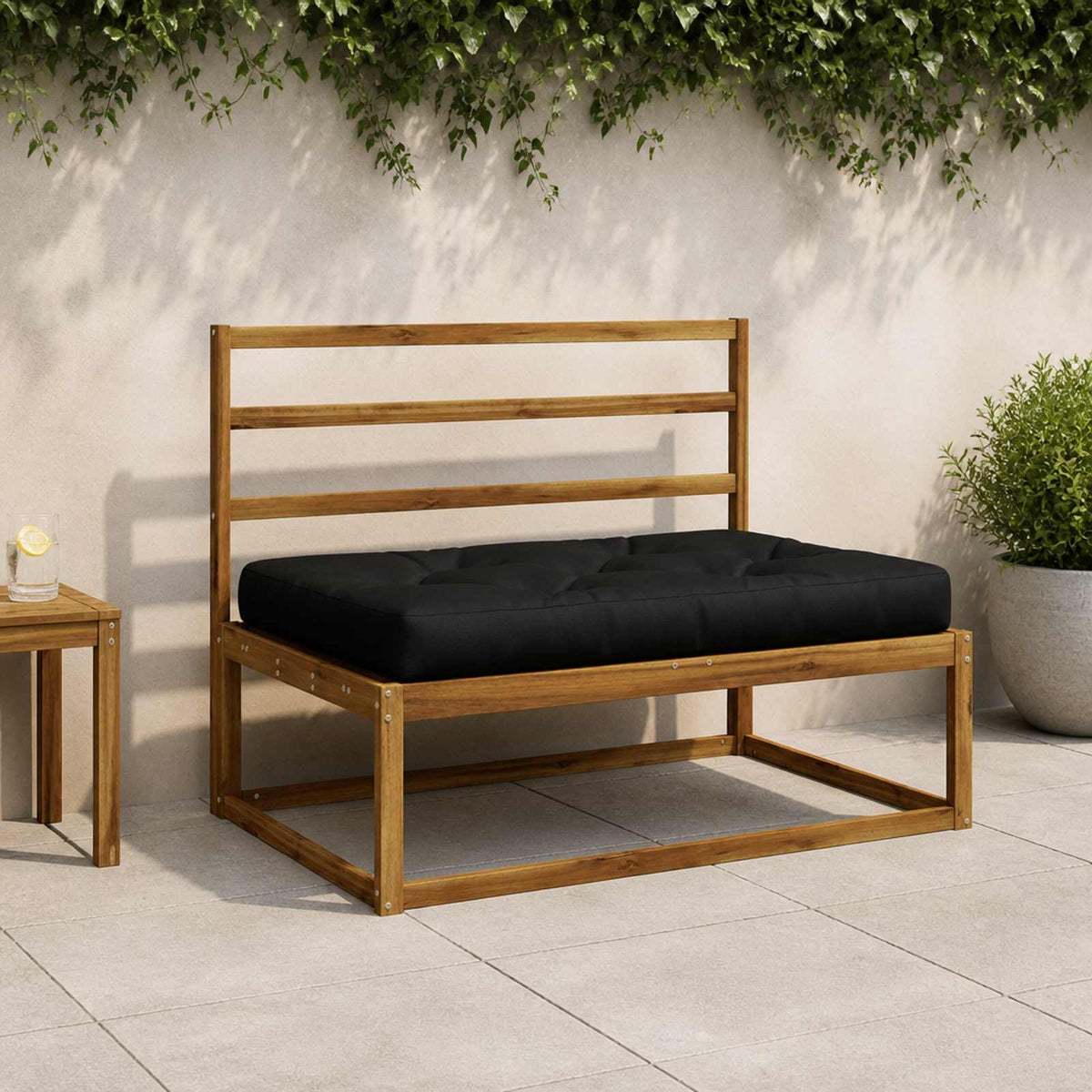 Pallet sėdynės pagalvėlė VIANEN 100% poliesteris Juoda