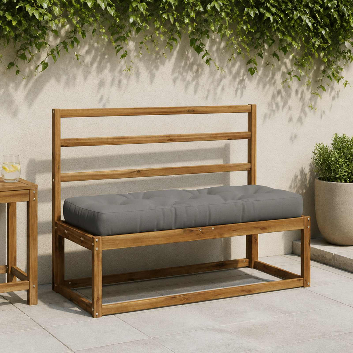 Pallet sėdynės pagalvėlė VIANEN 100% poliesteris Pilka