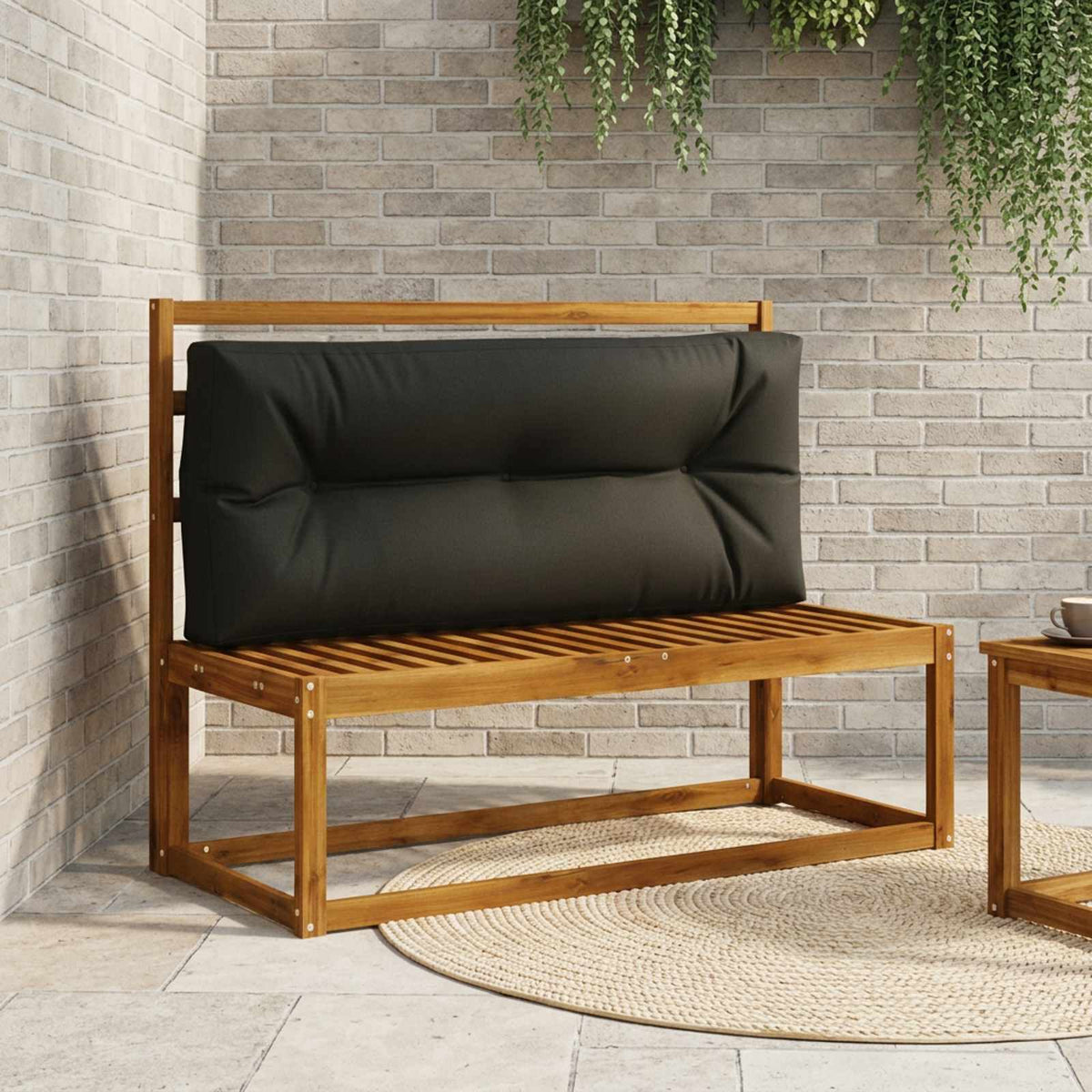 Pallet atlošas VIANEN 100% poliesteris Juoda 120 x 50 x 12 cm