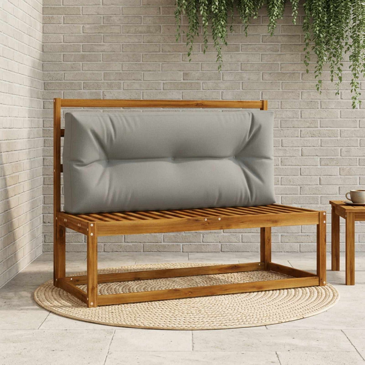 Pallet atlošas VIANEN 100% poliesteris Pilka 120 x 60 x 12 cm