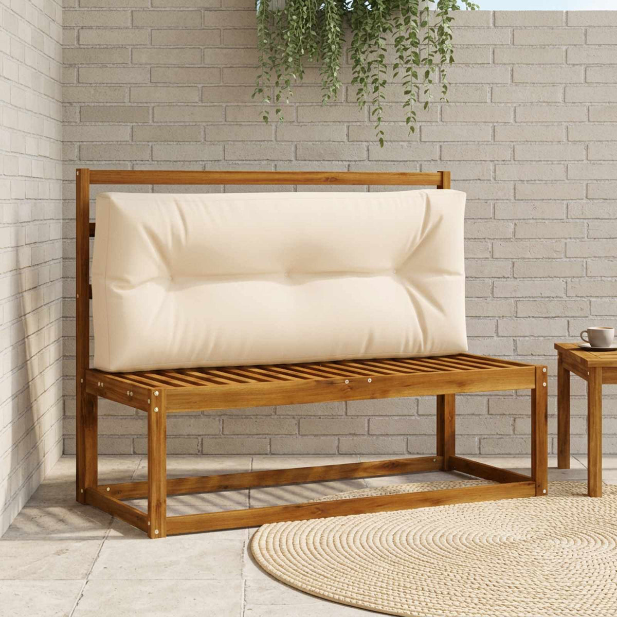 Pallet atlošas VIANEN 100% poliesteris Kreminė 120 x 40 x 12 cm