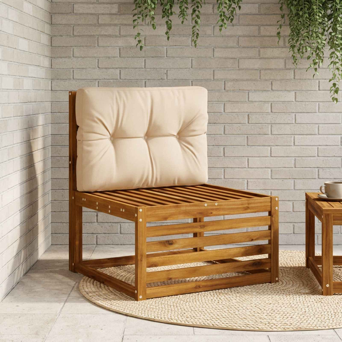 Pallet atlošas VIANEN 100% poliesteris Smėlio 70 x 50 x 12 cm