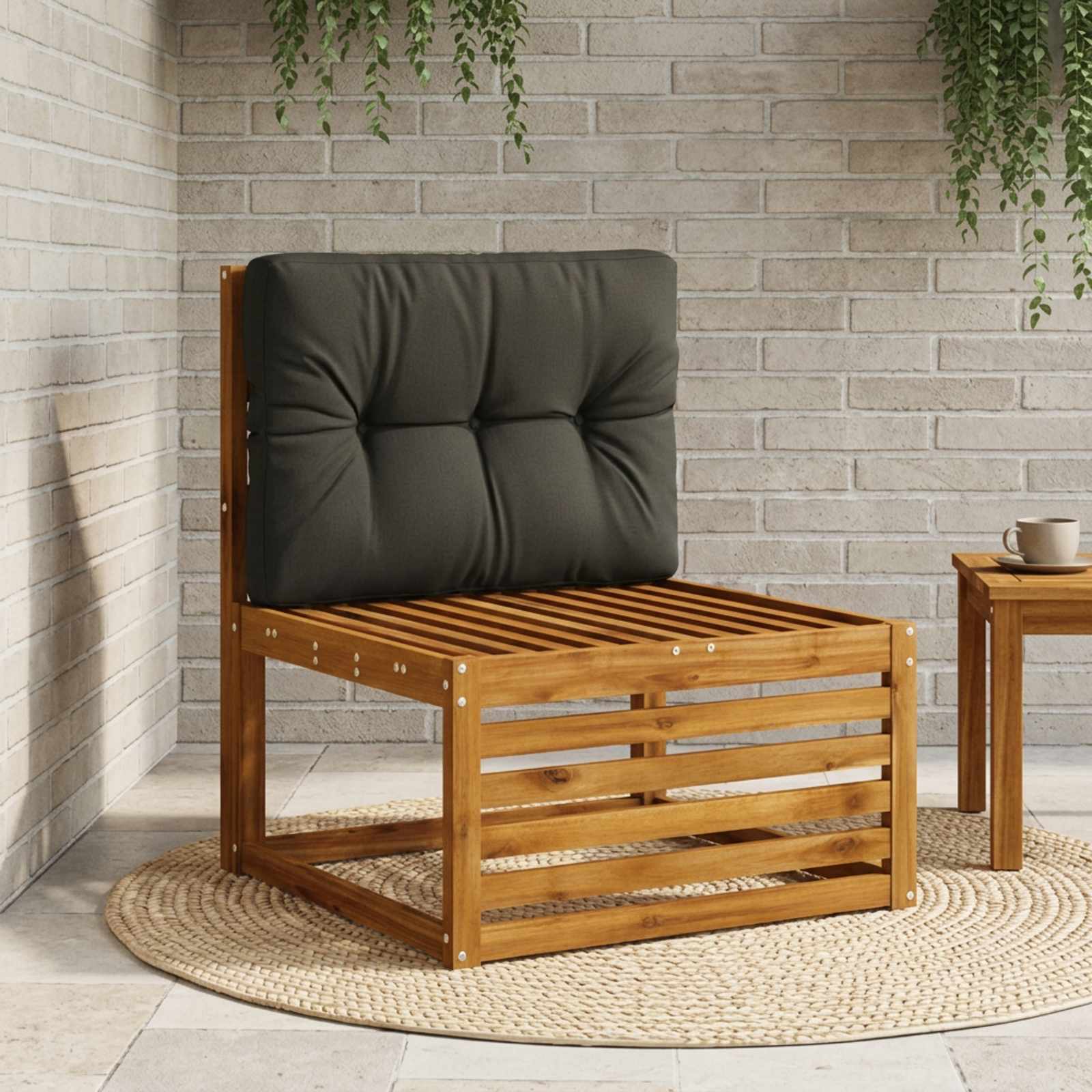 Pallet atlošas VIANEN 100% poliesteris Juoda 70 x 60 x 12 cm