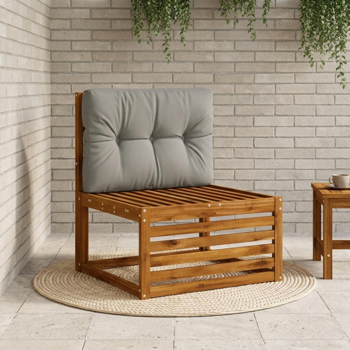Pallet atlošas VIANEN 100% poliesteris Pilka 70 x 60 x 12 cm