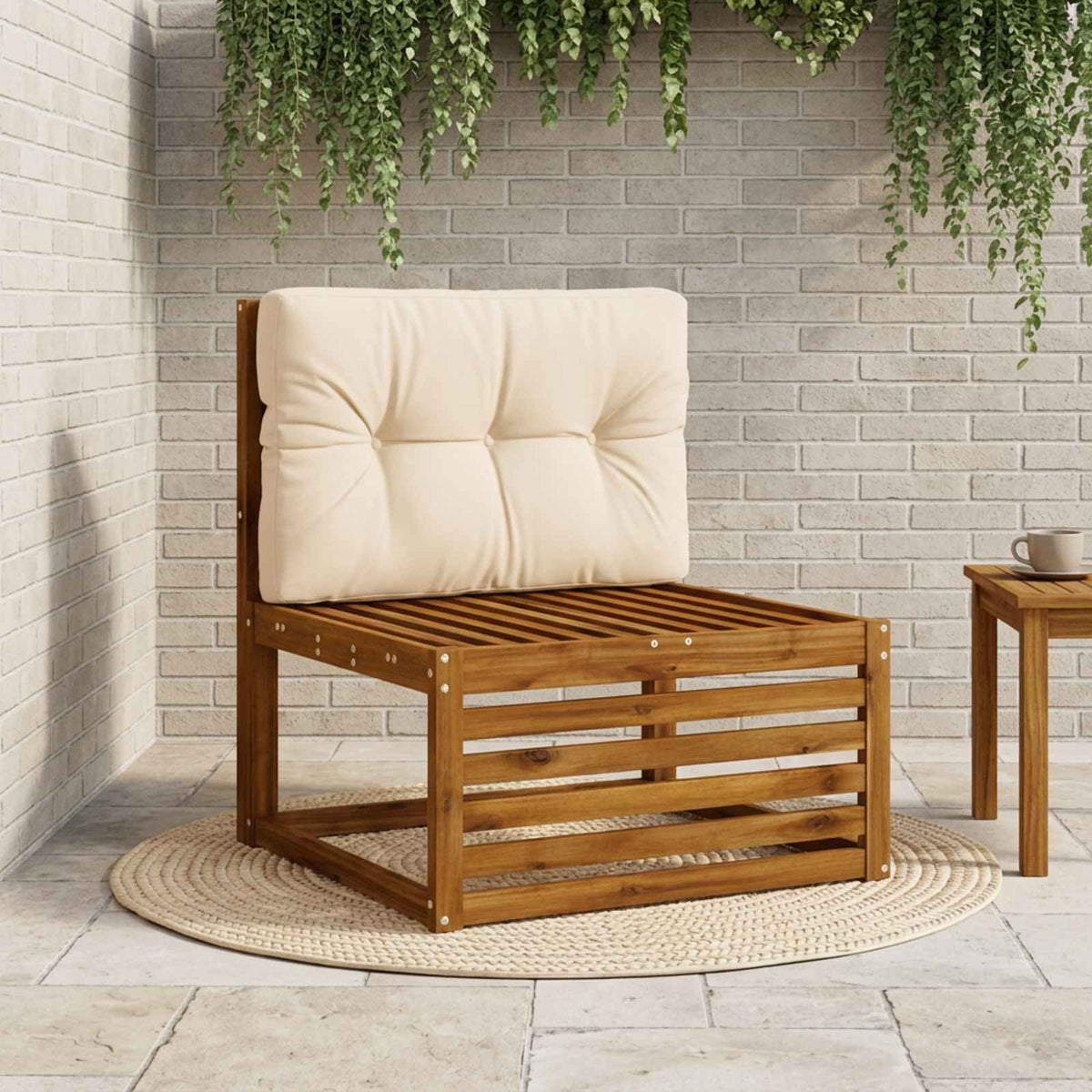 Pallet atlošas VIANEN 100% poliesteris Kreminė 70 x 60 x 12 cm