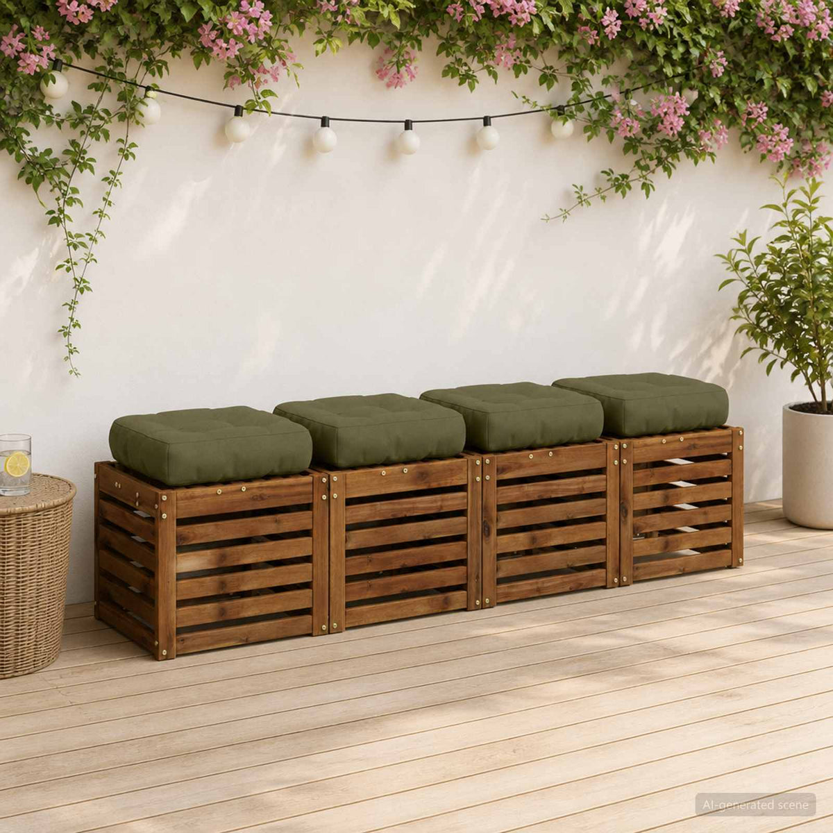 4 dalių sėdynės pagalvėlės VIANEN 4 pcs 100% poliesteris