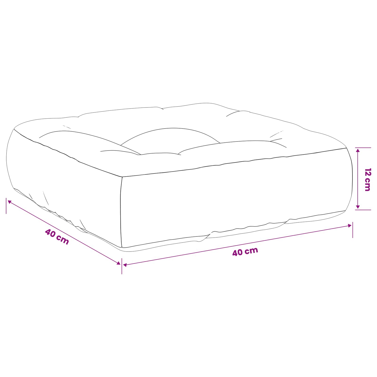 4 dalių sėdynės pagalvėlės VIANEN 4 pcs 100% poliesteris