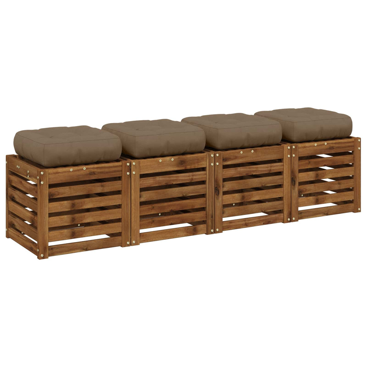 4 dalių sėdynės pagalvėlės VIANEN 4 pcs 100% poliesteris Taupe