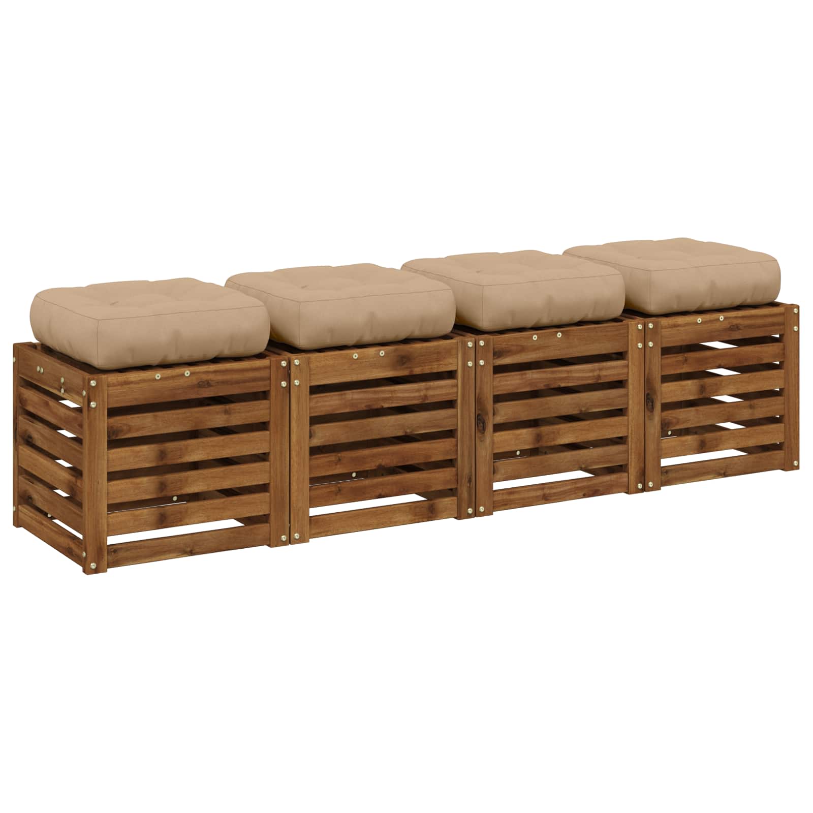4 dalių sėdynės pagalvėlės VIANEN 4 pcs 100% poliesteris Smėlio