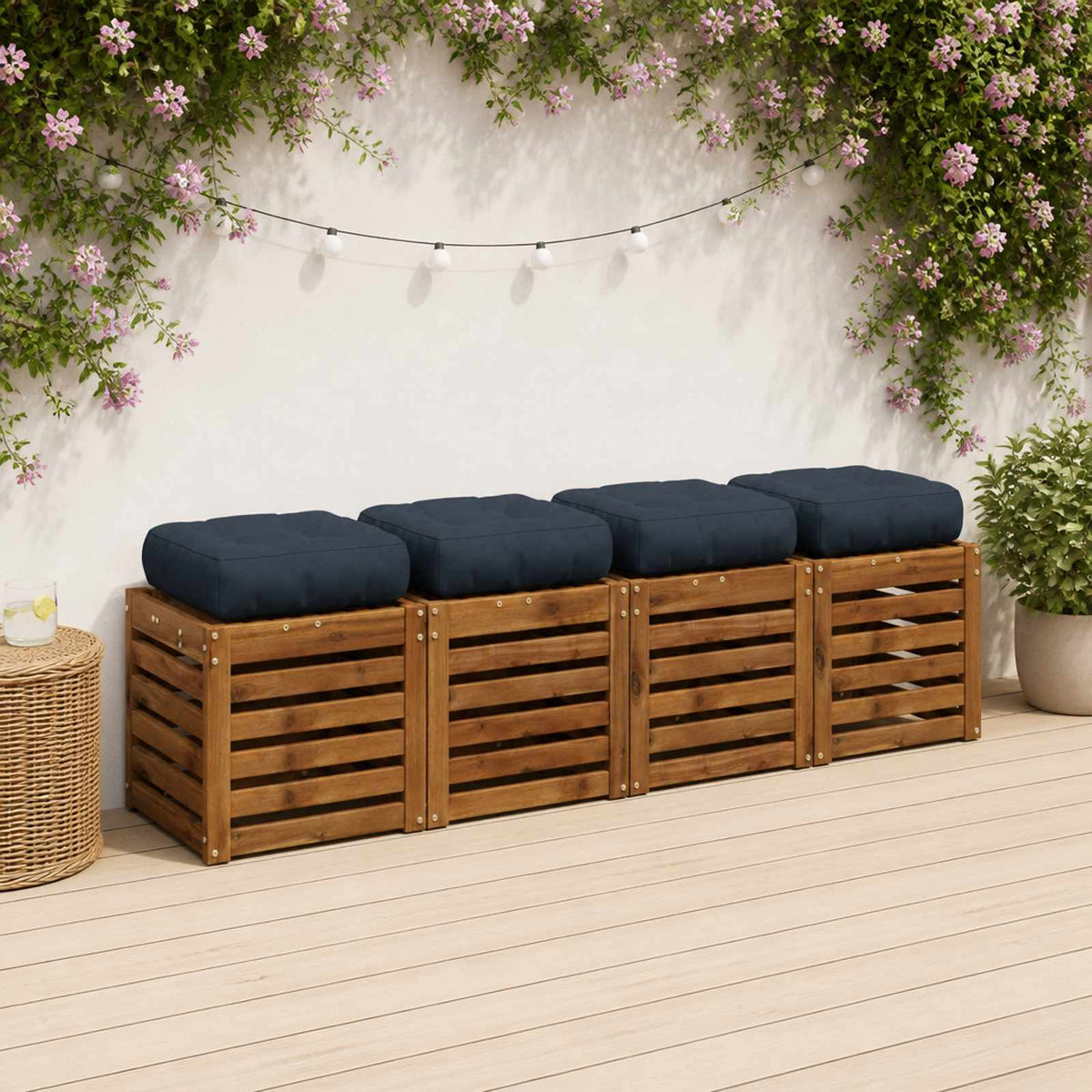 4 dalių sėdynės pagalvėlės VIANEN 4 pcs 100% poliesteris