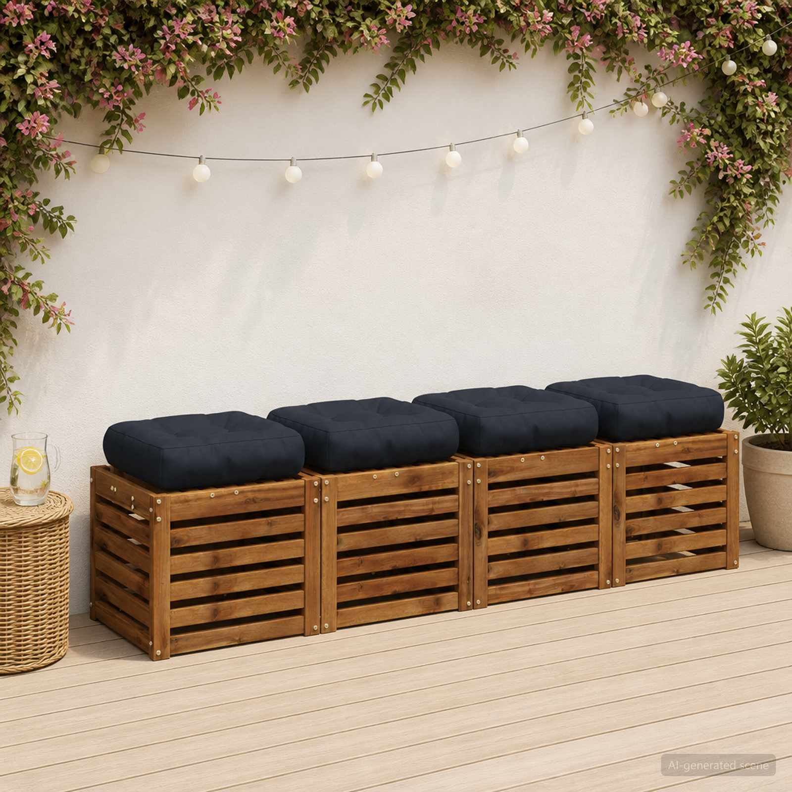 4 dalių sėdynės pagalvėlės VIANEN 4 pcs 100% poliesteris