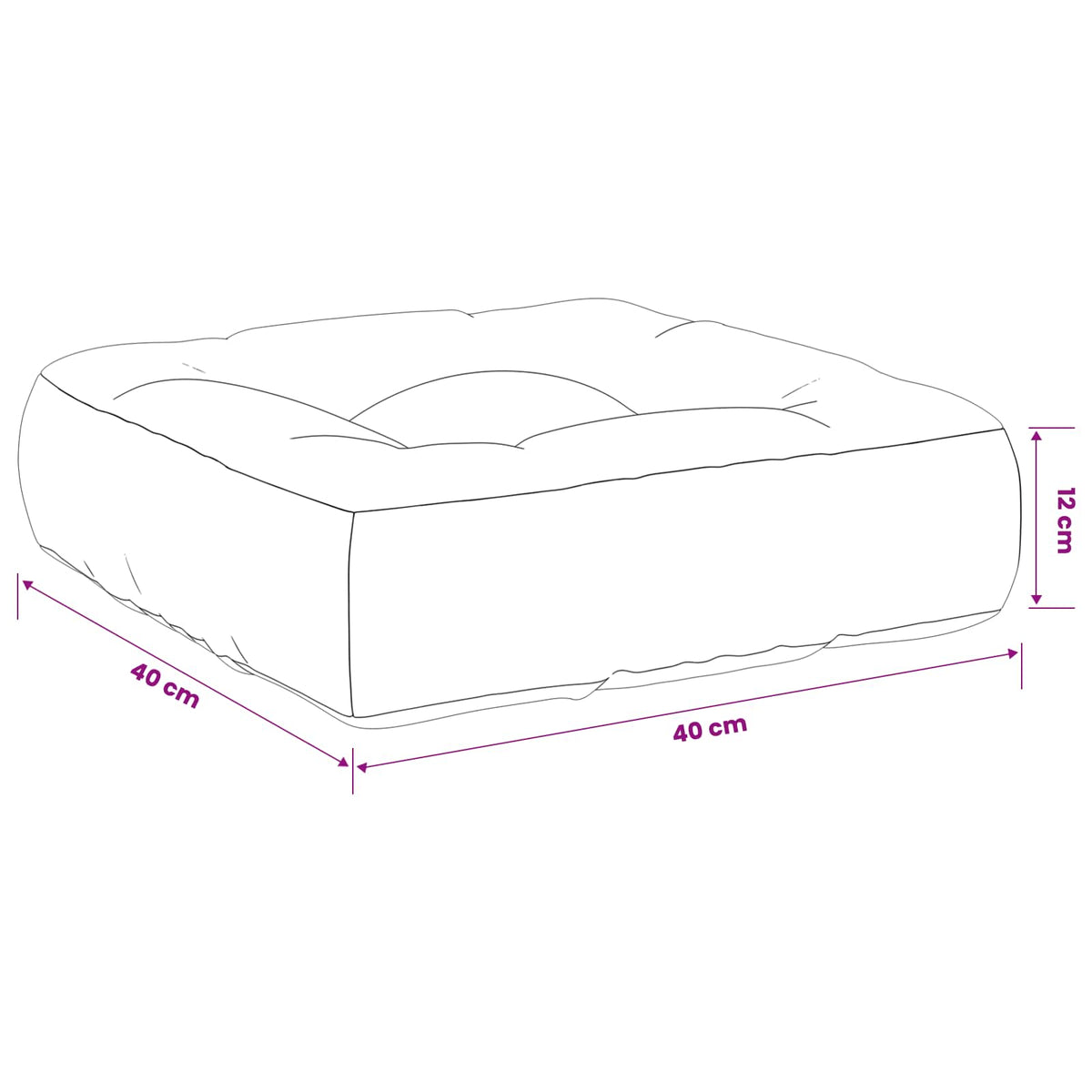 4 dalių sėdynės pagalvėlės VIANEN 4 pcs 100% poliesteris